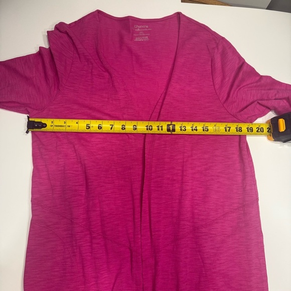 Chico’s The Ultimate Tee Pink Women's tank and open front cardigan - Picture 8 of 12
